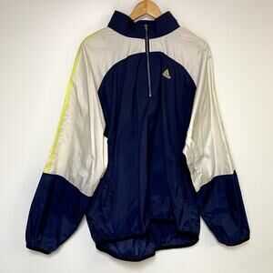 Vintage Adidas Jacket 90s Sport Coat Winter Retro Blue Green